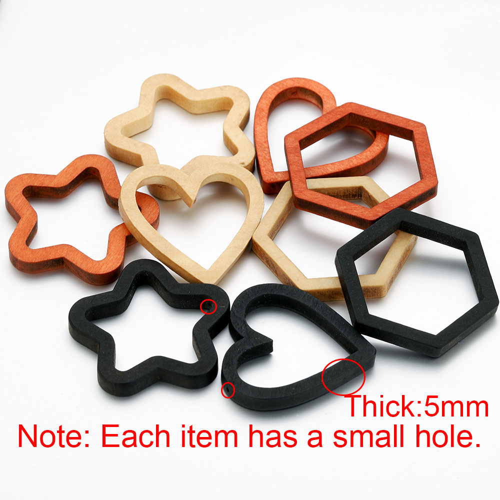 Jewelry Making Resin - 10 個木製ハートスクエアシリコンモールド DIY ジュエリー作成用 UV 樹脂カメオペンダントチャームベゼルフレームイヤリングクラフト用