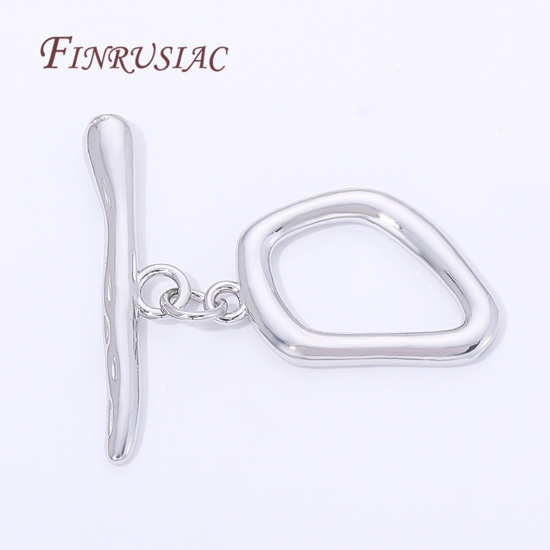 Toggle Clasp Gold - 2/4/6 個のロジウムメッキトグルクラスプ、ジュエリー作成用、ネックレス OT クラスプ、ブレスレットアクセサリー用 DIY クラスプコネクタ
