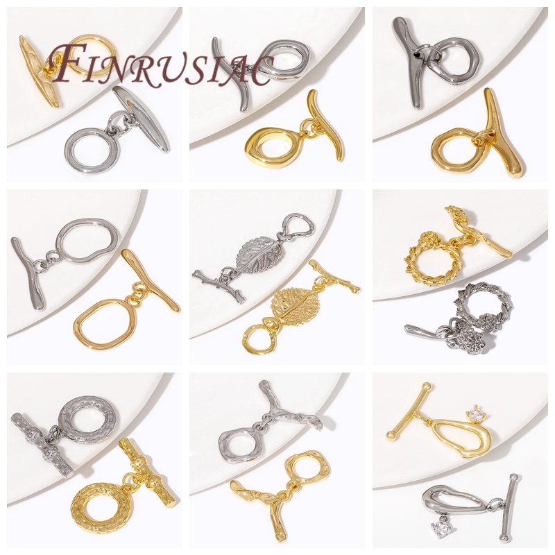 Toggle Clasp Gold - 2/4 個 18 K ゴールドメッキトグルクラスプジュエリー作成用品、真鍮 OT