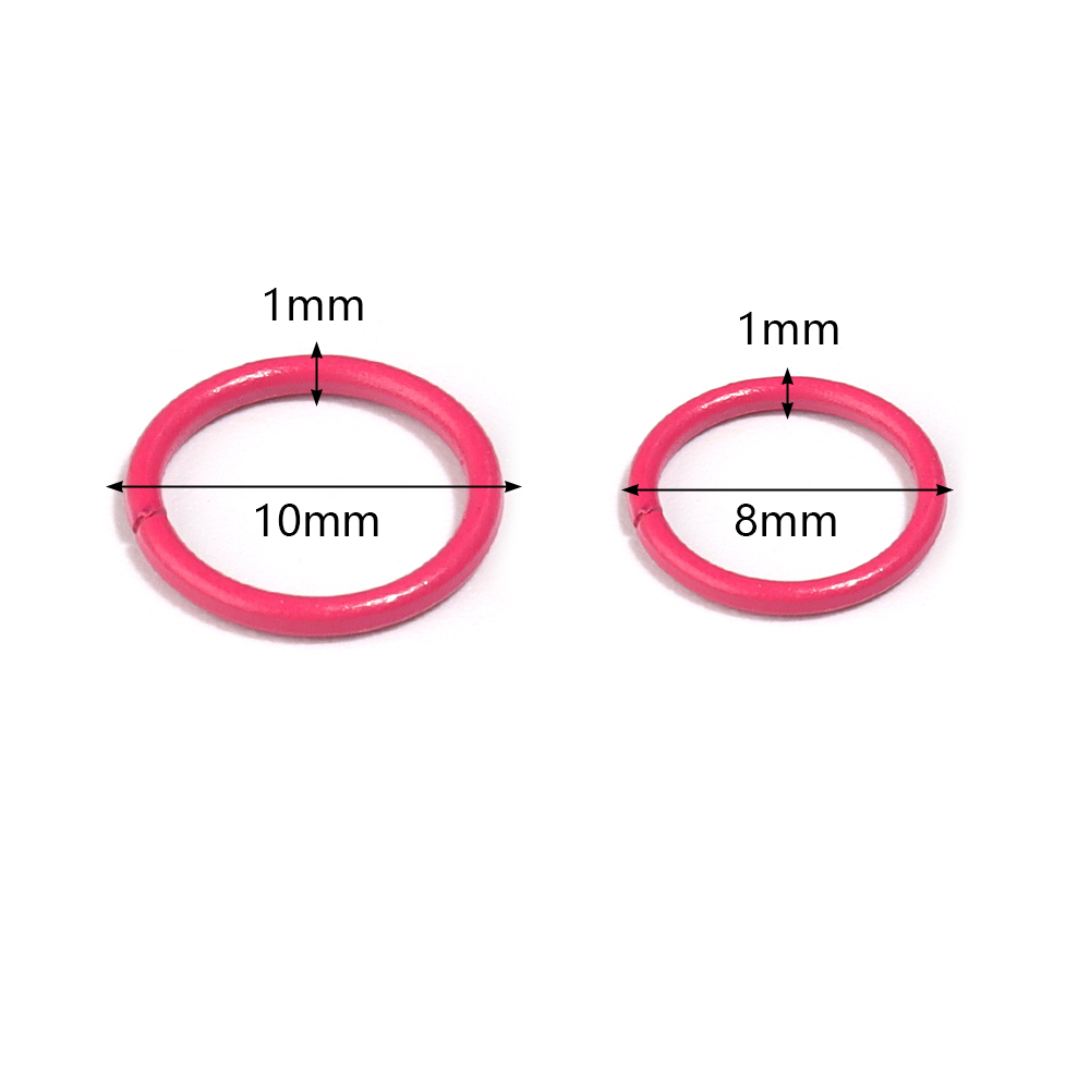 Jewelry Making Jump Rings - 50個入り 8/10mm 鉄製スプリットリング オープンシングルループ カラフル ジャンプリング