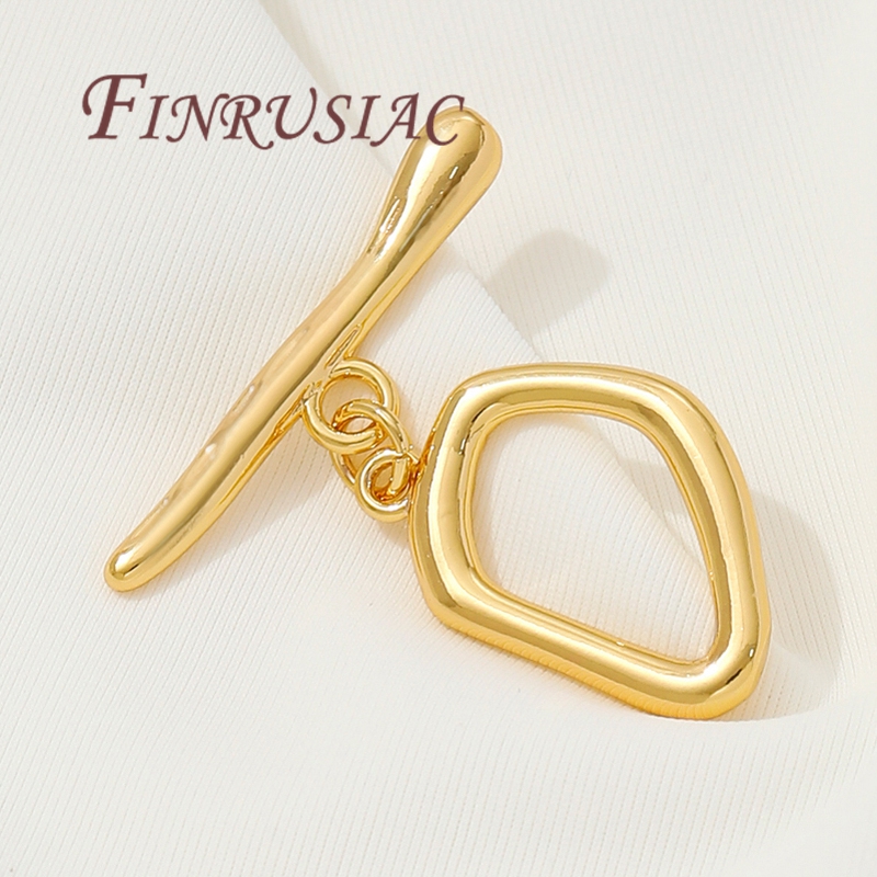 Toggle Clasp Gold - 18K ゴールドメッキトグルクラスプ、ジュエリー用真鍮 OT クラスプ、ブレスレットアクセサリー用コネクタクラスプ、DIY ジュエリー作成用品