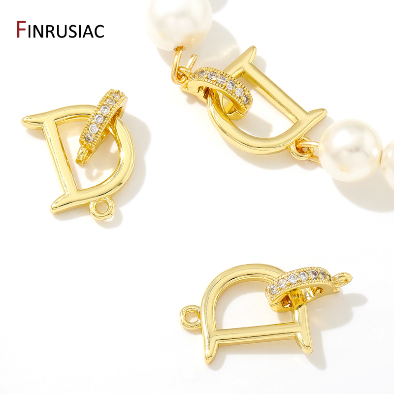 Jewelry Making Beads - ブレスレットロック用18K金メッキ真鍮ファスナー、クラスプアクセサリー、DIY裁縫ビーズ、ジュエリー作り