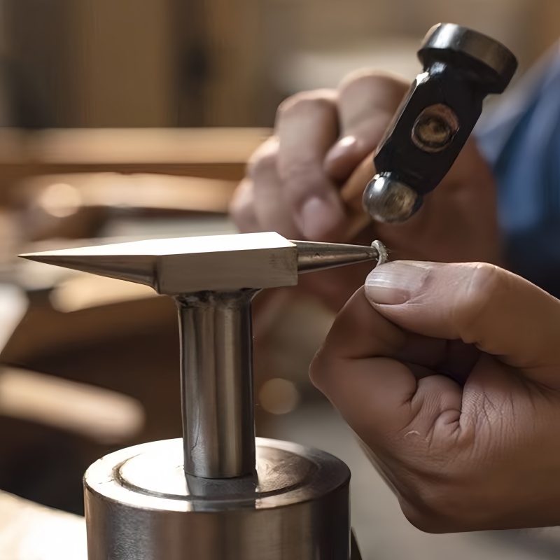 Jewelry Making Anvil - 鋼製ホーンアンビル、ジュエリー製作、金属成形、金銀銅リングの打ち込み、DIYクラフト、ベンチブロック用