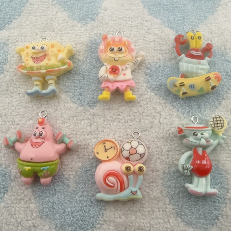 Jewelry Making Resin - 10個入り漫画風樹脂ペンダント、DIYジュエリー製作イヤリング、キーホルダーアクセサリー