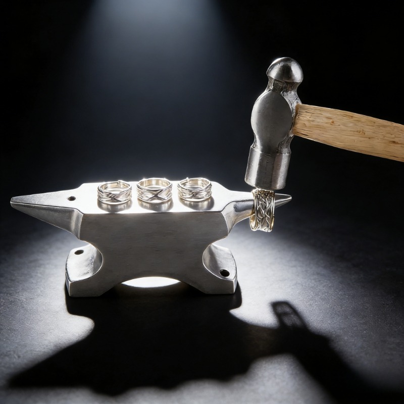 Jewelry Making Anvil - プロ仕様ステンレス鋼製ベンチアンビル（ホーンマンドレル付き）- ジュエリー製作、金属成形、ワイヤーラッピング、DIYクラフトツール用