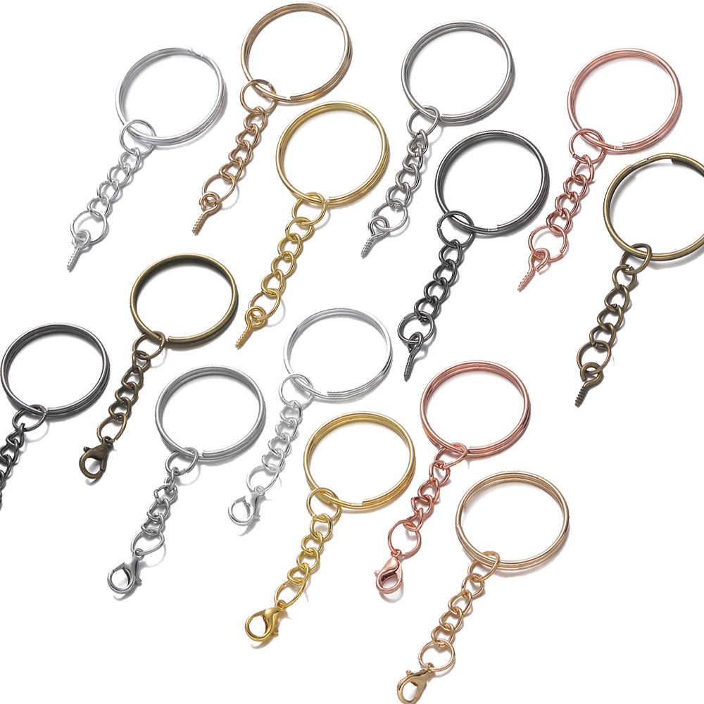 Jewelry Making Drill - 10個/ロット 25mm スクリューアイピン キーチェーン キーリング アイネジ付き