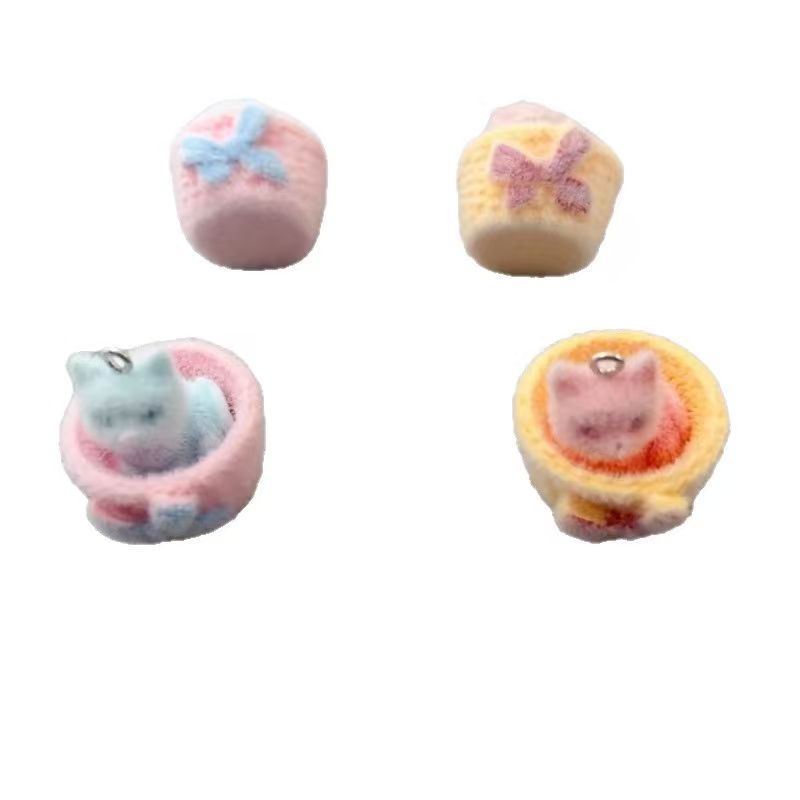 4個入り3Dぬいぐるみ樹脂製猫ペンダント、DIYジュエリー製 - Jewelry Making Resin のレビューと価格