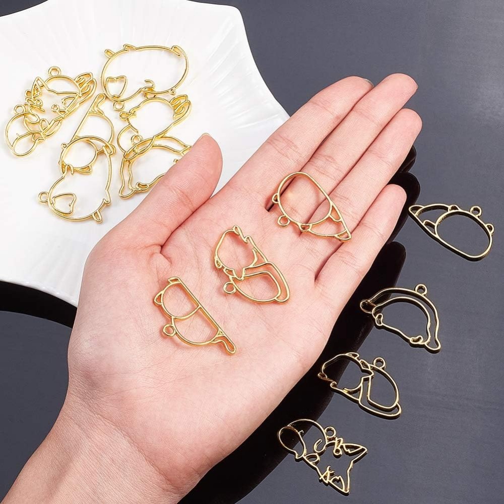 Hibernatorテーマのオープンベゼルチャーム、合金フレ - Jewelry Making Resin のレビューと価格