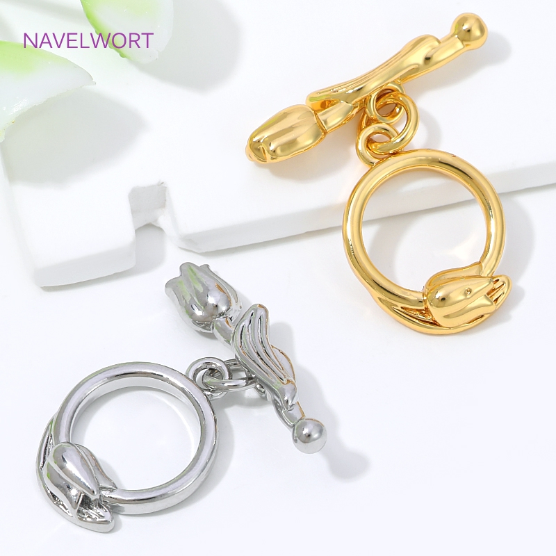 18K金メッキ真鍮製トグルクラスプコネクター、ジュエリー製作 - Toggle Clasp Gold のレビューと価格