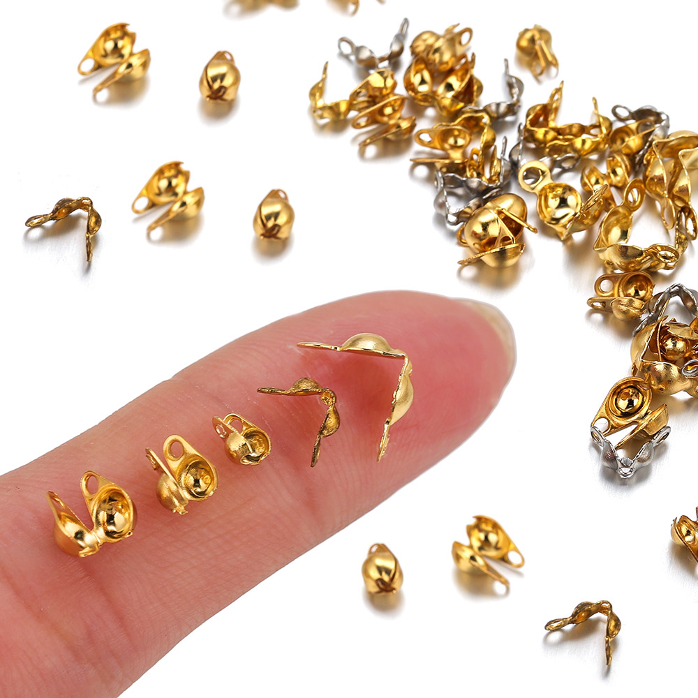 50/100 個ステンレス鋼クラスプフッククリンプビーズエン - Jewelry Making Beads のレビューと価格