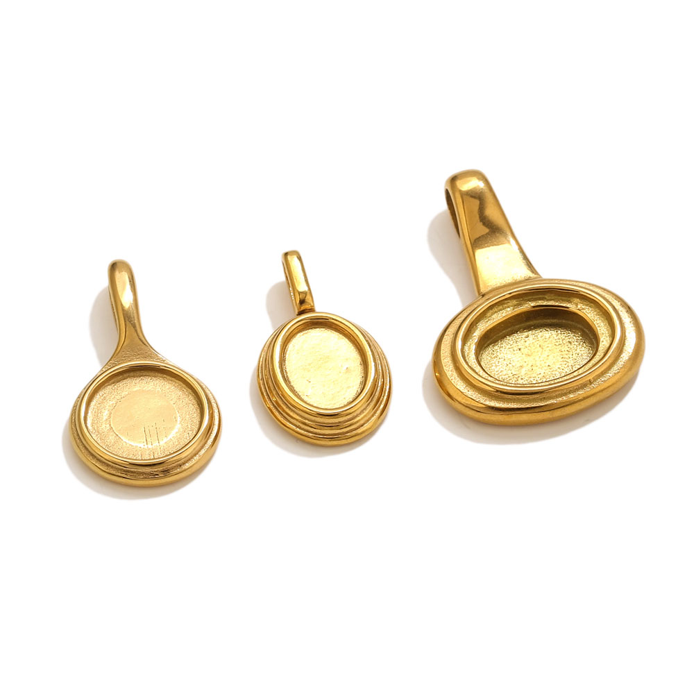 5 個ステンレス鋼ラウンドオーバルトレイベゼルブランクペンダ - Jewelry Making Resin のレビューと価格