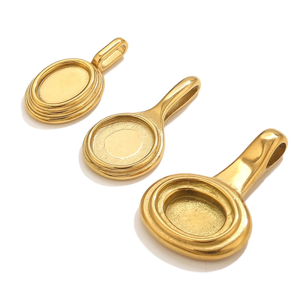 5 個ステンレス鋼ラウンドオーバルトレイベゼルブランクペンダ - Jewelry Making Resin のレビューと価格