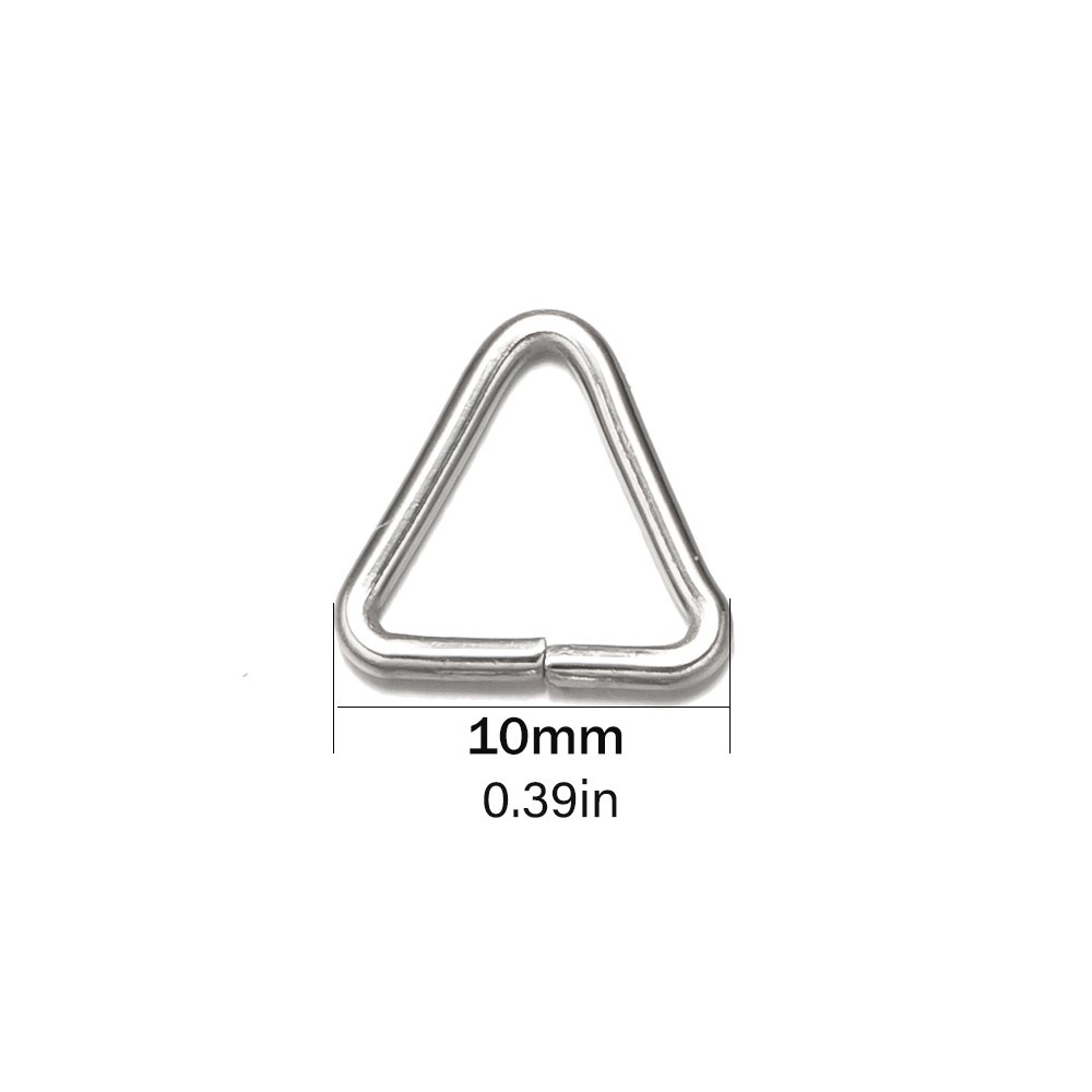 100個入り ステンレス製 オープン三角形 オーバル型 ジャ - Jewelry Making Jump Rings のレビューと価格