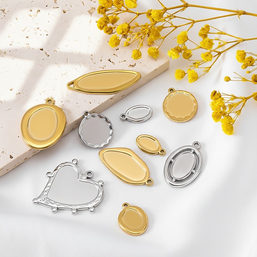 5個入り1個入り色褪せないステンレス不規則ベゼルチャームペン - Jewelry Making Resin のレビューと価格