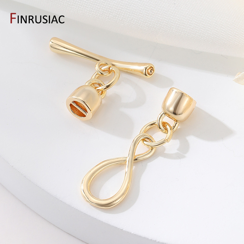 14K ゴールドメッキ無限大シンボル OT トグルクラスプブ - Toggle Clasp Gold のレビューと価格