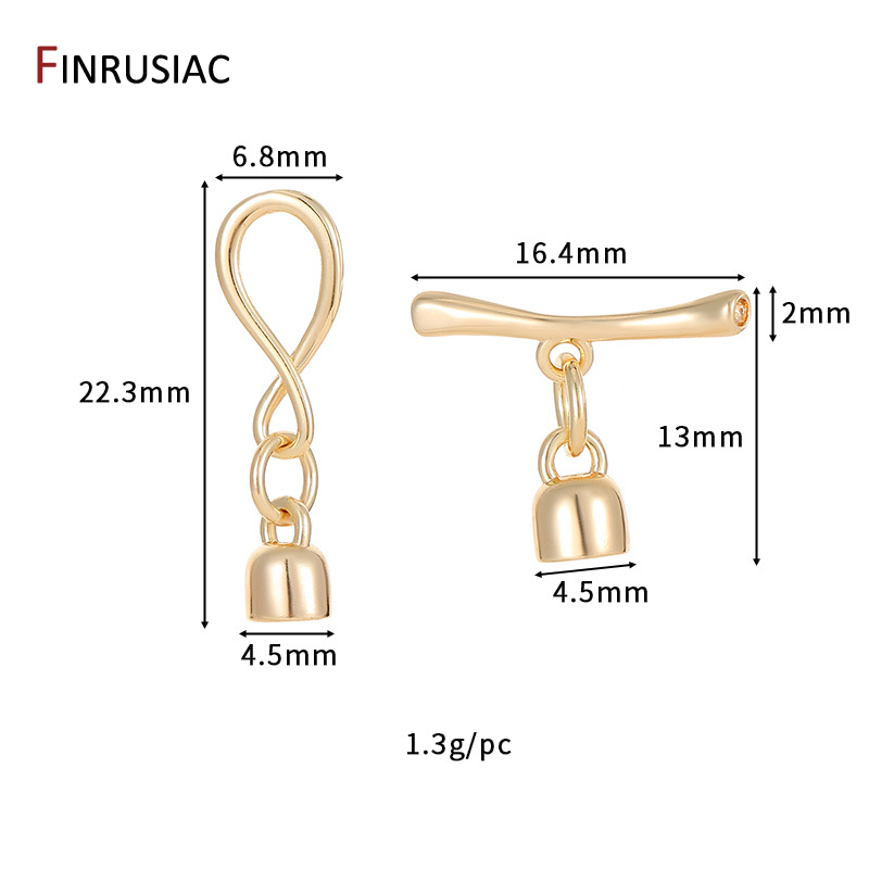 14K ゴールドメッキ無限大シンボル OT トグルクラスプブ - Toggle Clasp Gold のレビューと価格