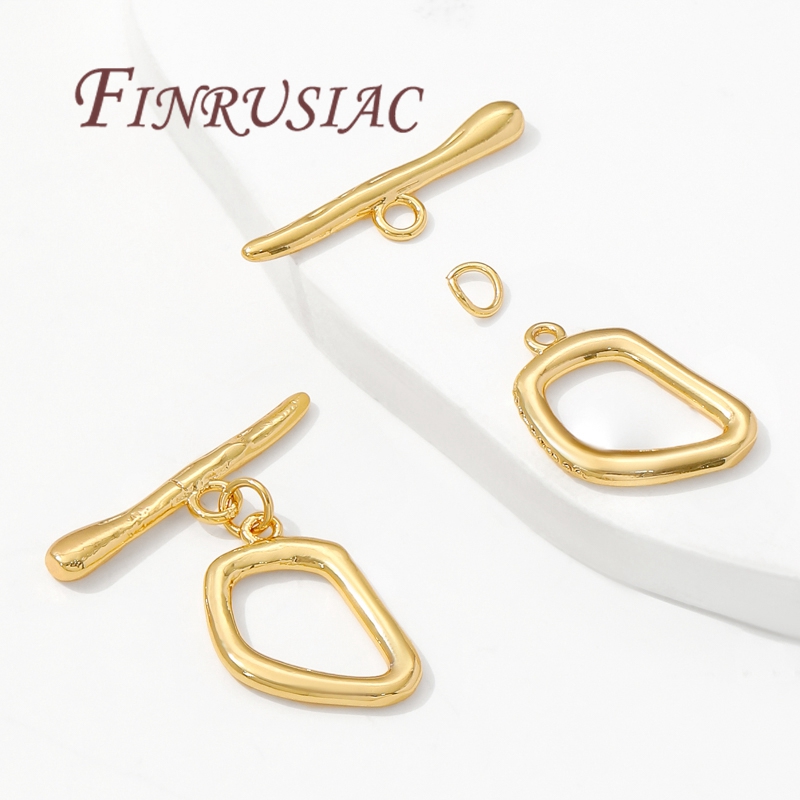 18K ゴールドメッキトグルクラスプ、ジュエリー用真鍮 OT - Toggle Clasp Gold のレビューと価格