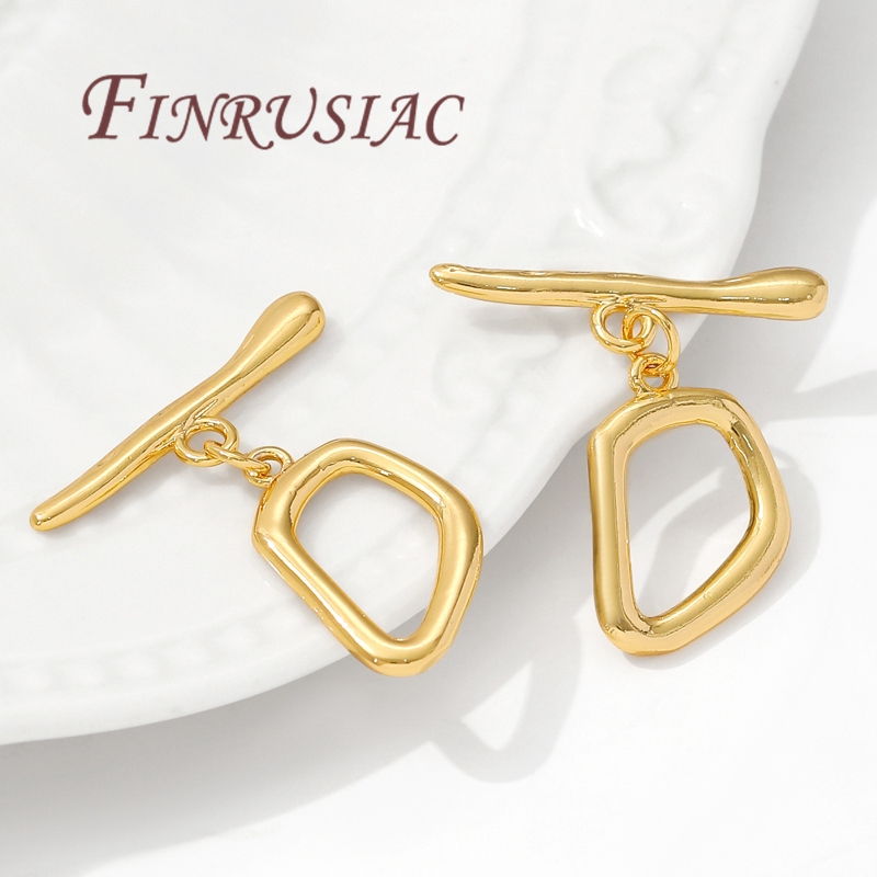 18K ゴールドメッキトグルクラスプ、ジュエリー用真鍮 OT - Toggle Clasp Gold のレビューと価格