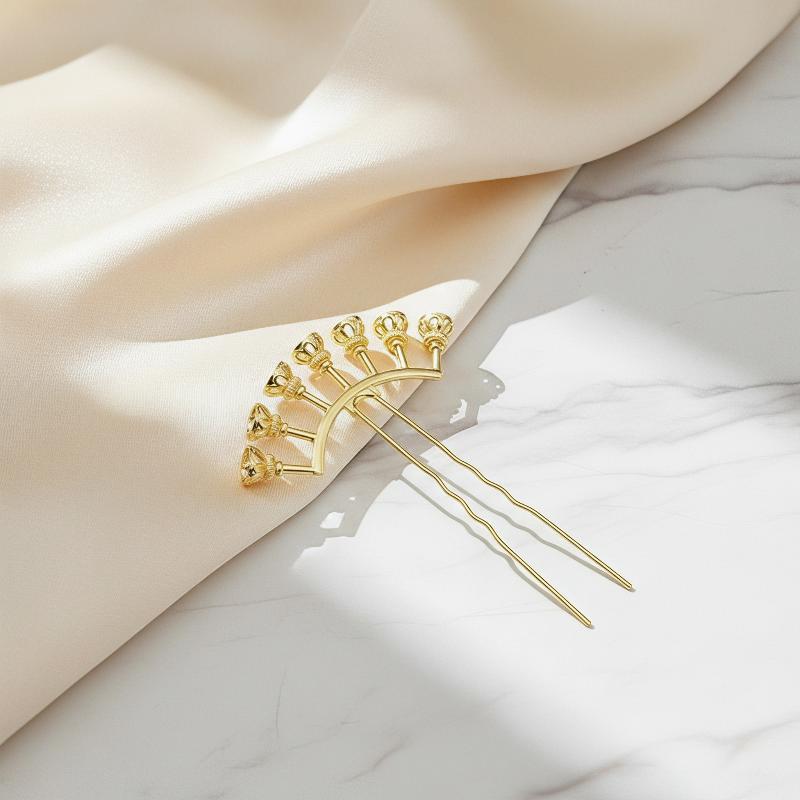 合金アーチ型ヘアピンブランク、複数のビーズマウント付き、DI - Jewelry Making Beads のレビューと価格