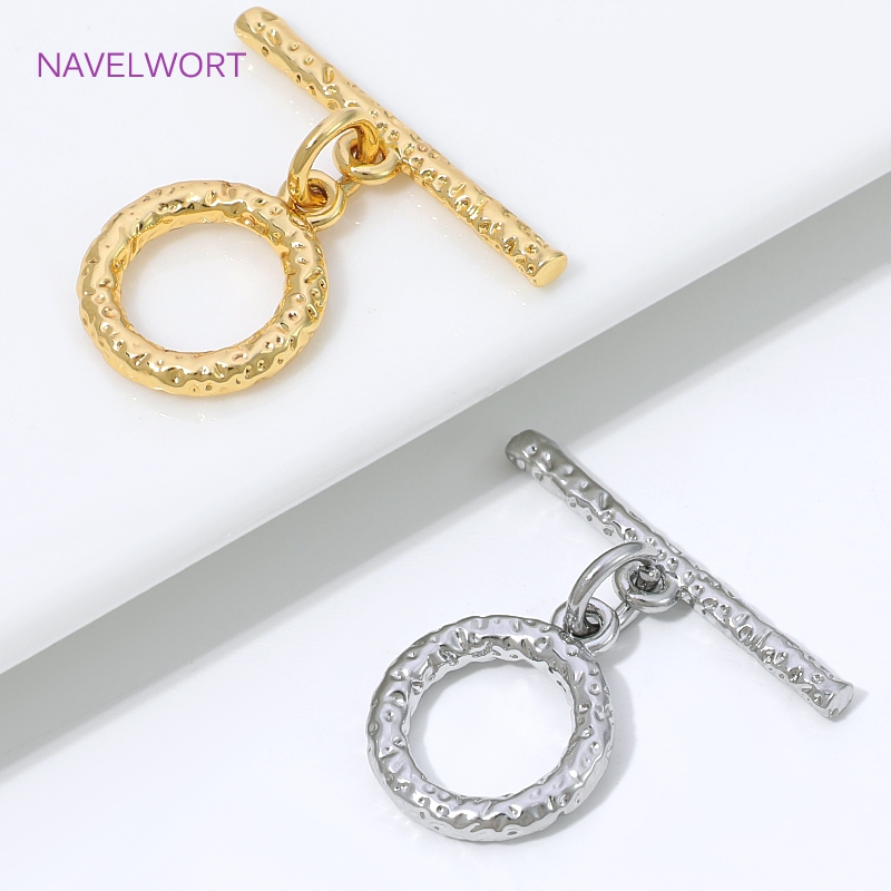 真鍮製コネクタークラスプ、ジュエリー製作用、18Kゴールドメ - Toggle Clasp Gold のレビューと価格