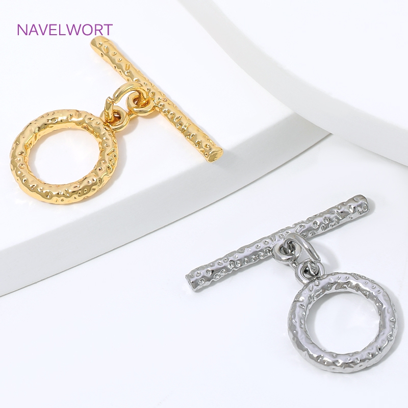 真鍮製コネクタークラスプ、ジュエリー製作用、18Kゴールドメ - Toggle Clasp Gold のレビューと価格