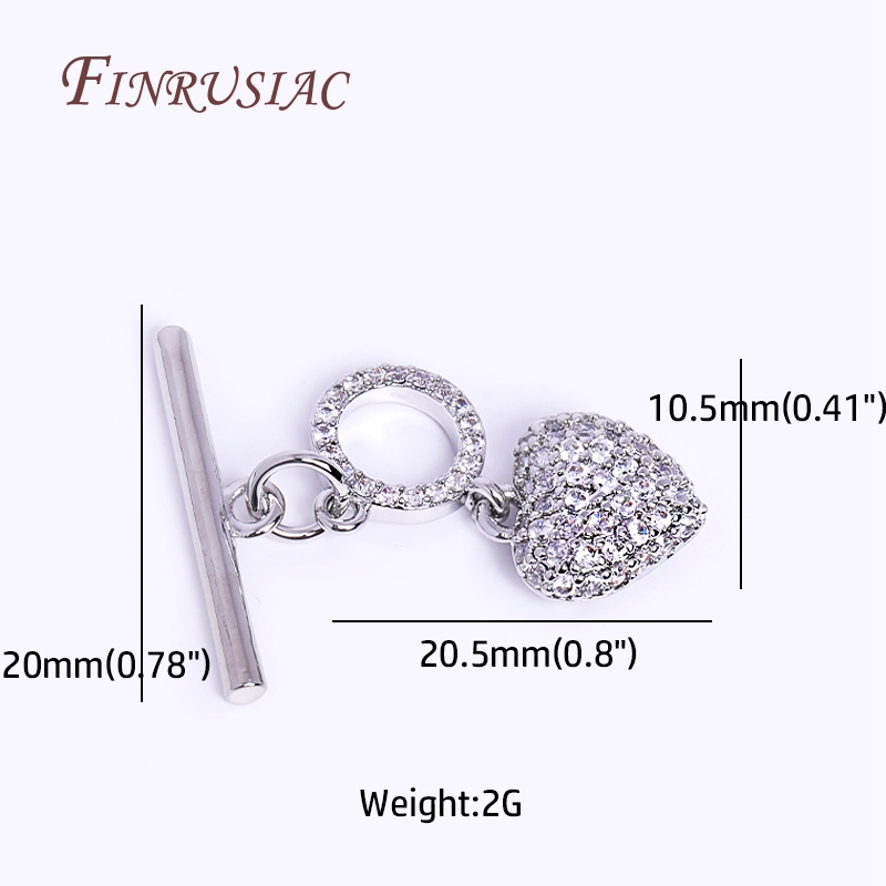 18K金メッキのハート型トグルクラスプ,ジュエリー作り,象眼 - Toggle Clasp Gold のレビューと価格