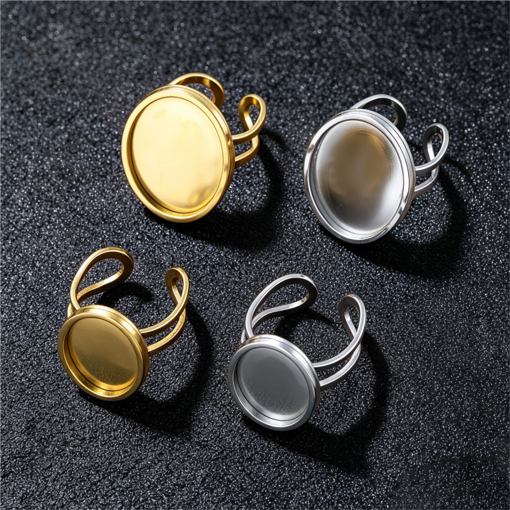 2個入り ステンレス製 スクエア型 フラットブランクベース  - Jewelry Making Resin のレビューと価格