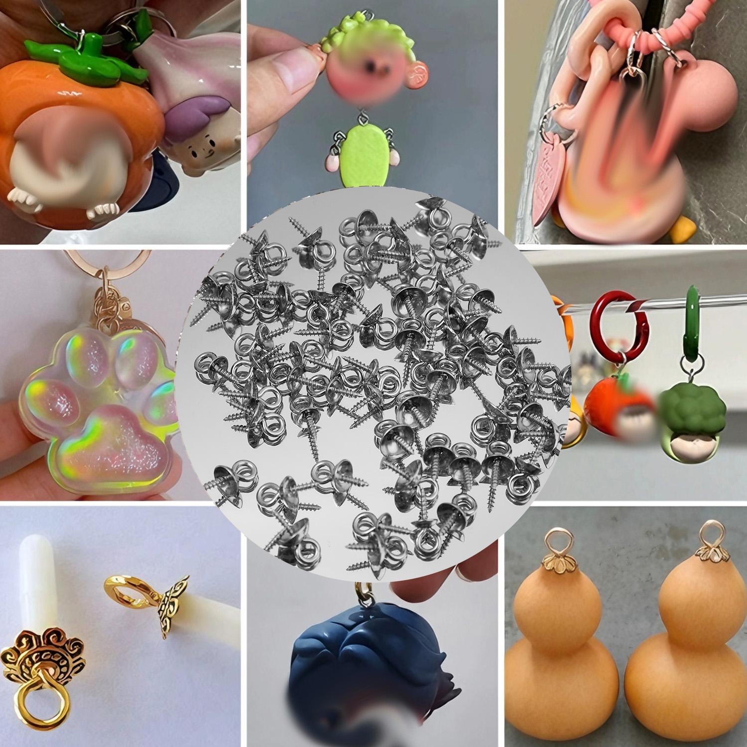 50個入り 4/5/6mm ステンレス製スクリューアイピン  - Jewelry Making Drill のレビューと価格