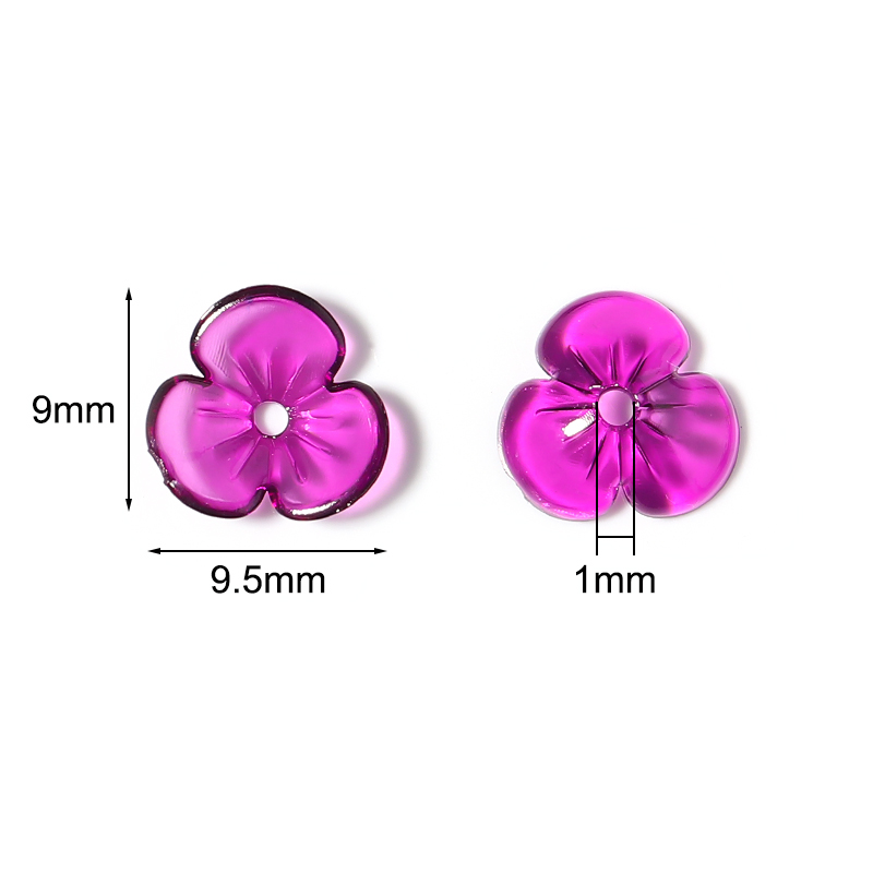 ジュエリー作り用の透明な樹脂花びらビーズ,花のモチーフ,ゆる - Jewelry Making Resin のレビューと価格