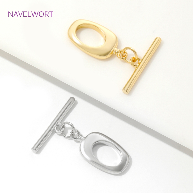 18K ゴールドメッキ真鍮不規則な OT クラスプトグルクラ - Toggle Clasp Gold のレビューと価格