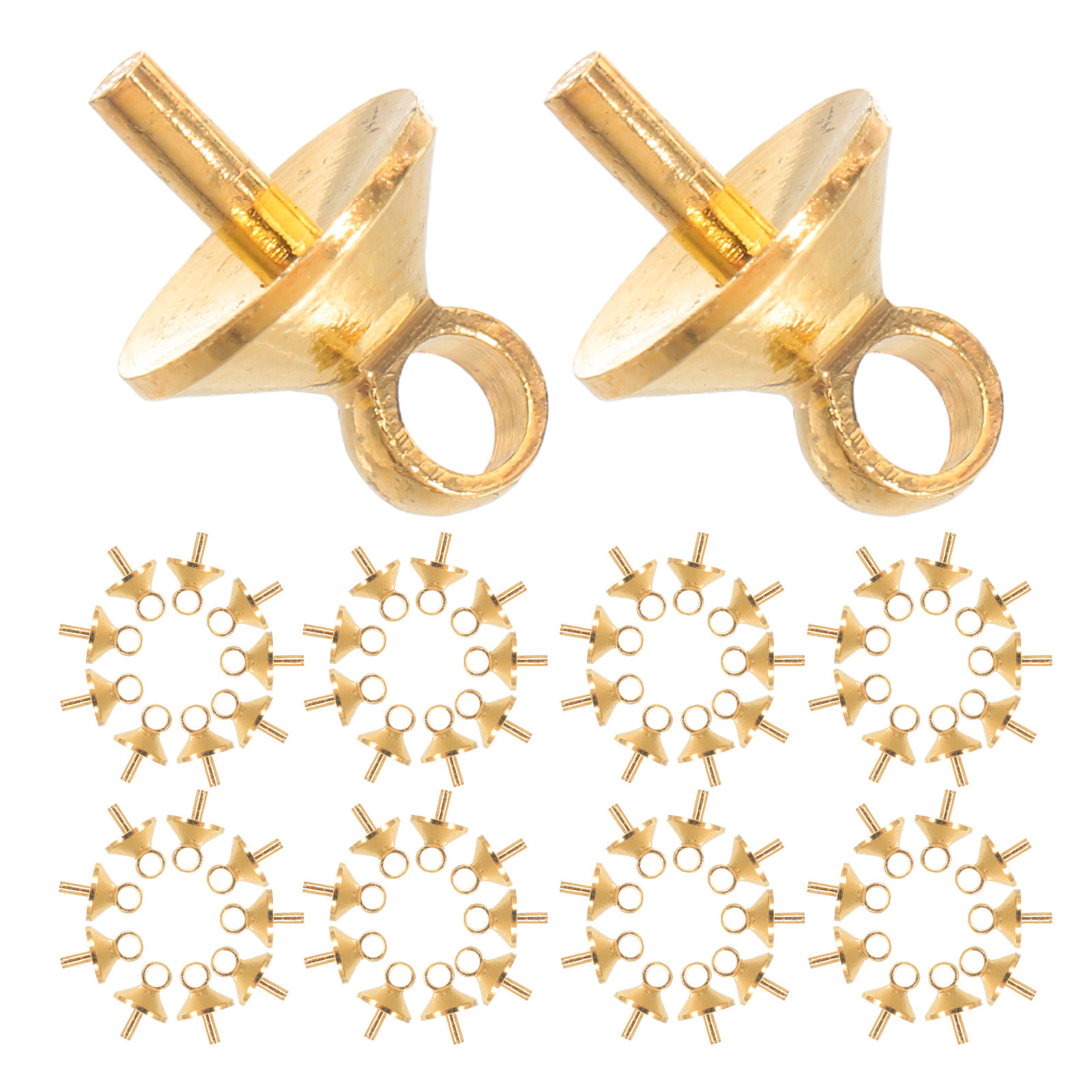 100個入り銅製ハーフドリルアイピンホルダー、ジュエリー製作 - Jewelry Making Drill のレビューと価格