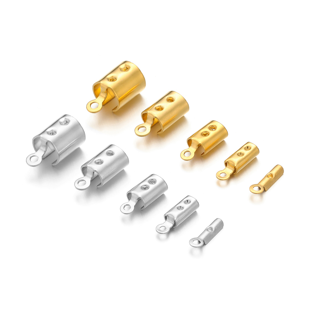 50 個のステンレス鋼高品質圧着エンドビーズキャップレザーコ - Jewelry Making Beads のレビューと価格