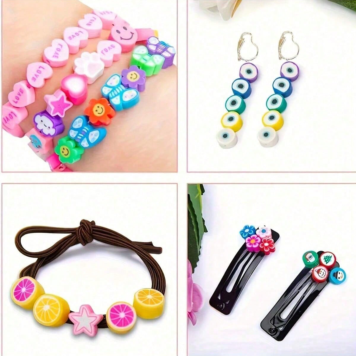 1450/1200/250個入りポリマークレイビーズセット、 - Jewelry Making Set のレビューと価格