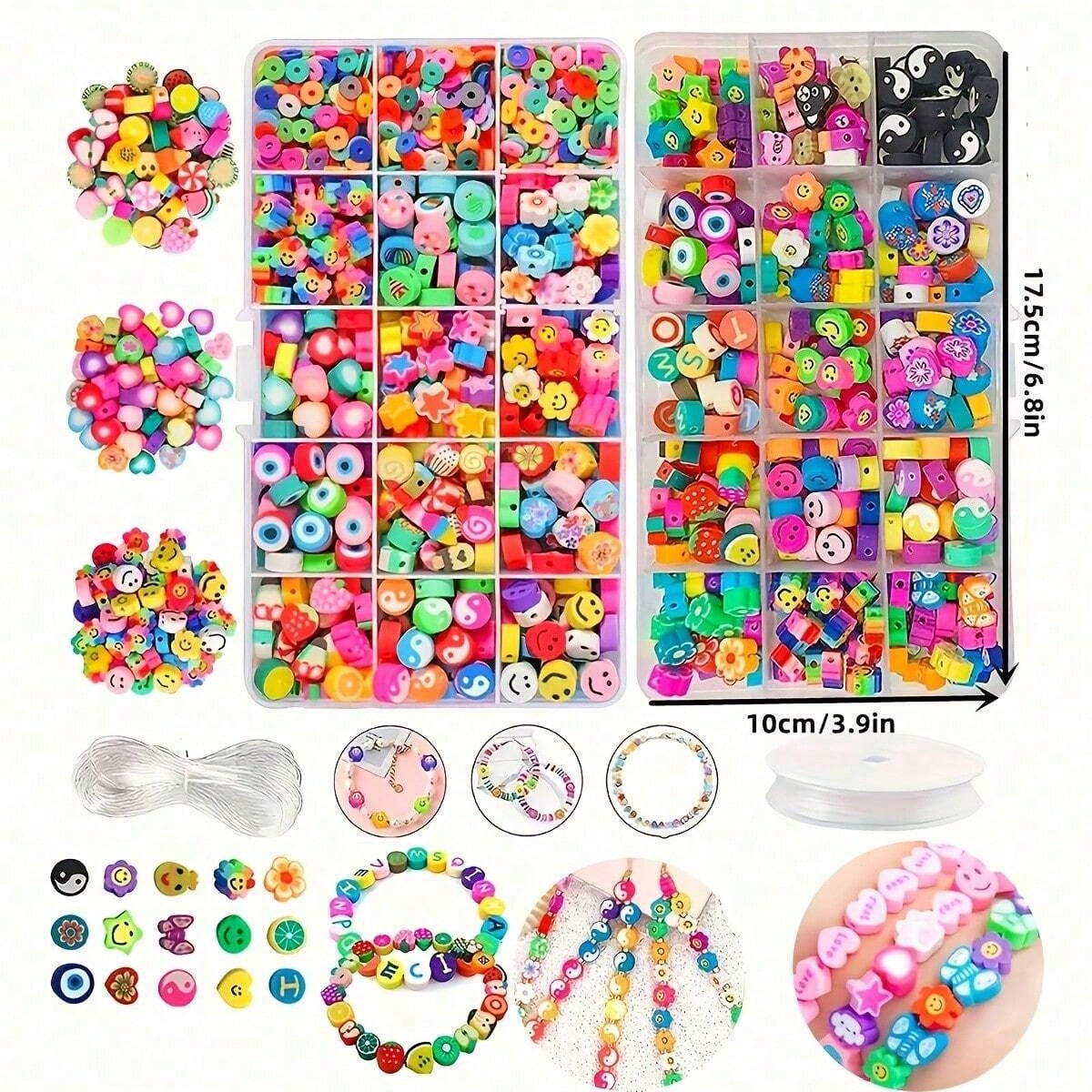 1450/1200/250個入りポリマークレイビーズセット、 - Jewelry Making Set のレビューと価格