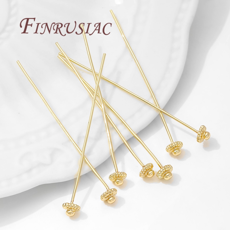 10/20個/ロット 18K金メッキピン ジュエリー製作用品 - Jewelry Making Articles のレビューと価格