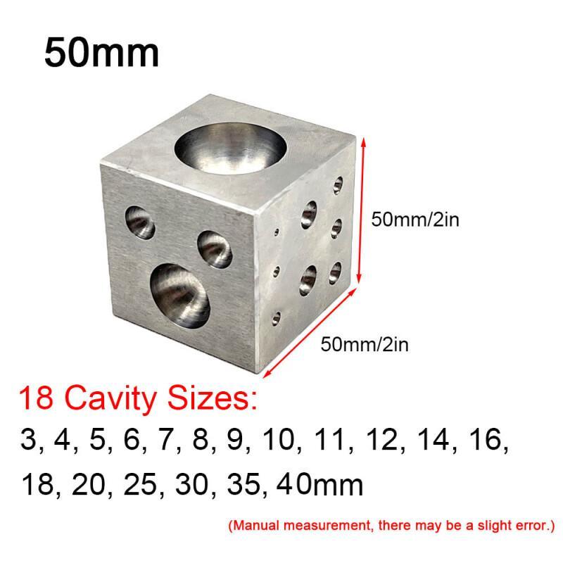 研磨された高炭素鋼の空洞を備えたダッピングブロックスクエア  - Jewelry Making Anvil のレビューと価格