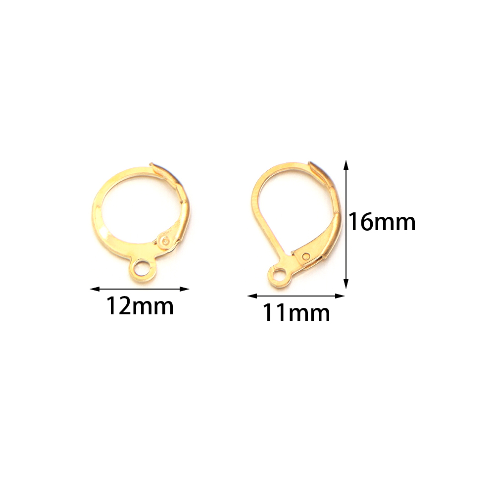 20 ピース/ロットステンレス鋼耳フックラウンドイヤリングフ - Jewelry Making Articles のレビューと価格