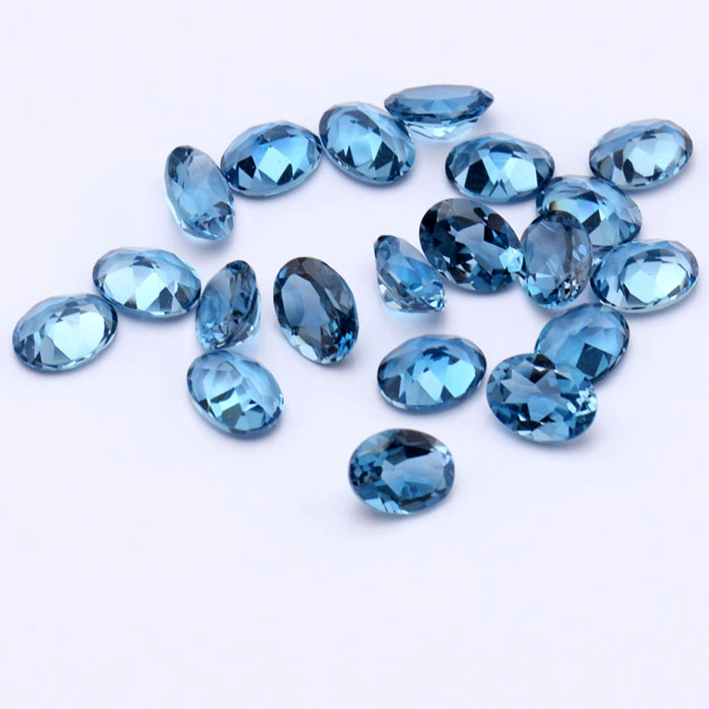 20個 10個 ロンドンブルートパーズ オーバル 6x8-7 - Jewelry Making In London のレビューと価格