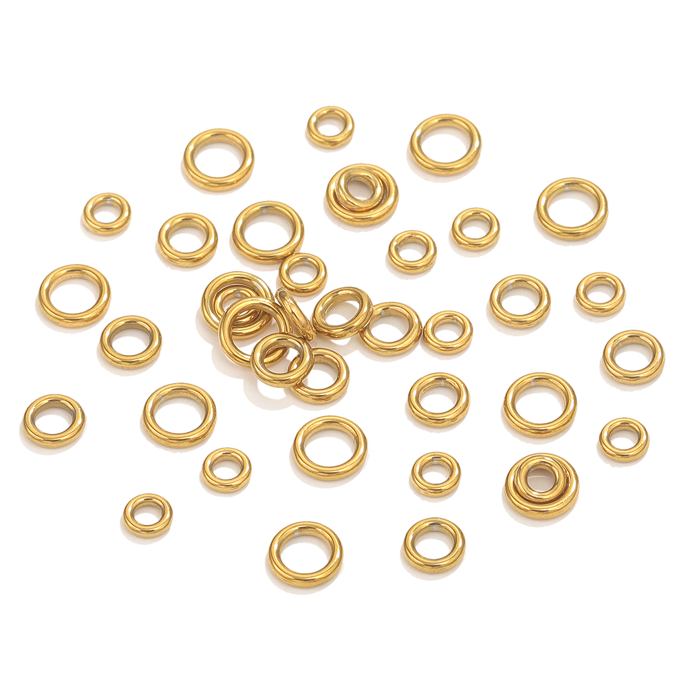 50 個ステンレス鋼 O リングゴールド Platd クロー - Jewelry Making Jump Rings のレビューと価格