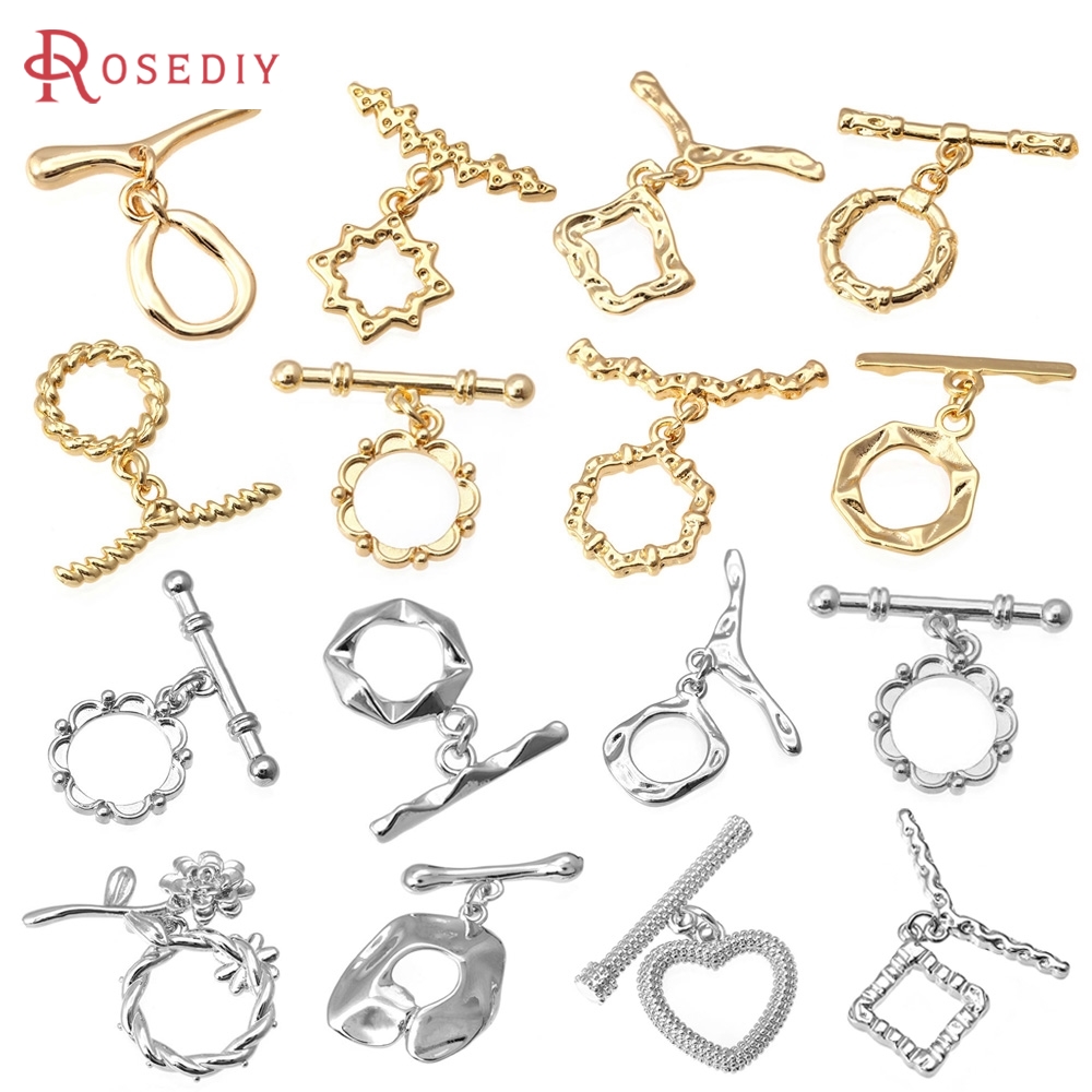 6セット 18Kゴールドカラー 真鍮製 丸型O型トグルクラス - Jewelry Making Set のレビューと価格
