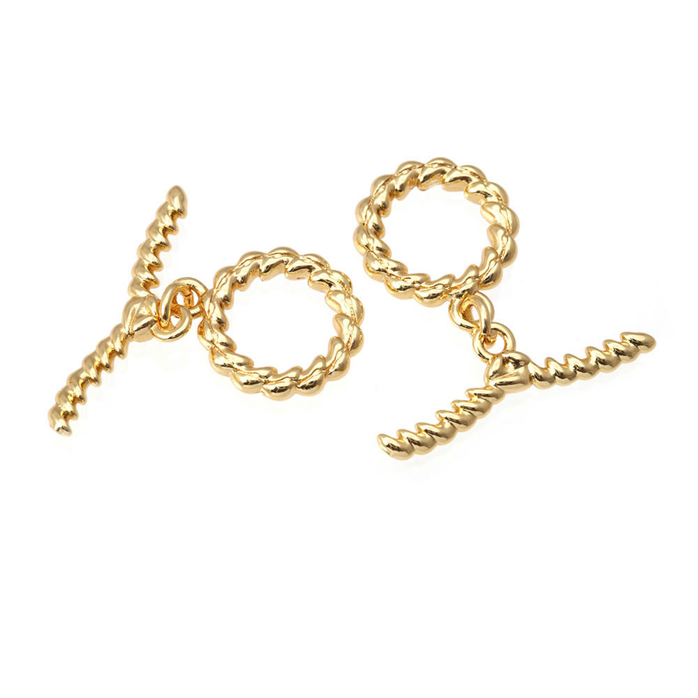 6セット 18Kゴールドカラー 真鍮製 丸型O型トグルクラス - Jewelry Making Set のレビューと価格