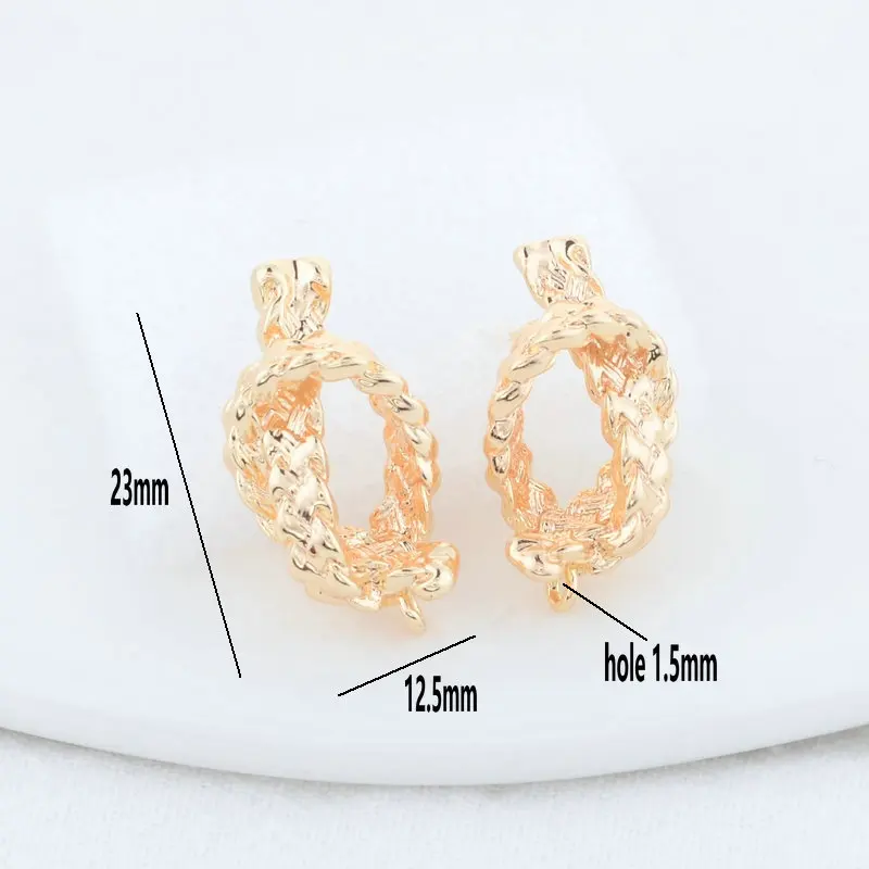 12.5*23 ミリメートル 14 18k ゴールドカラーメ - Jewelry Making Set のレビューと価格
