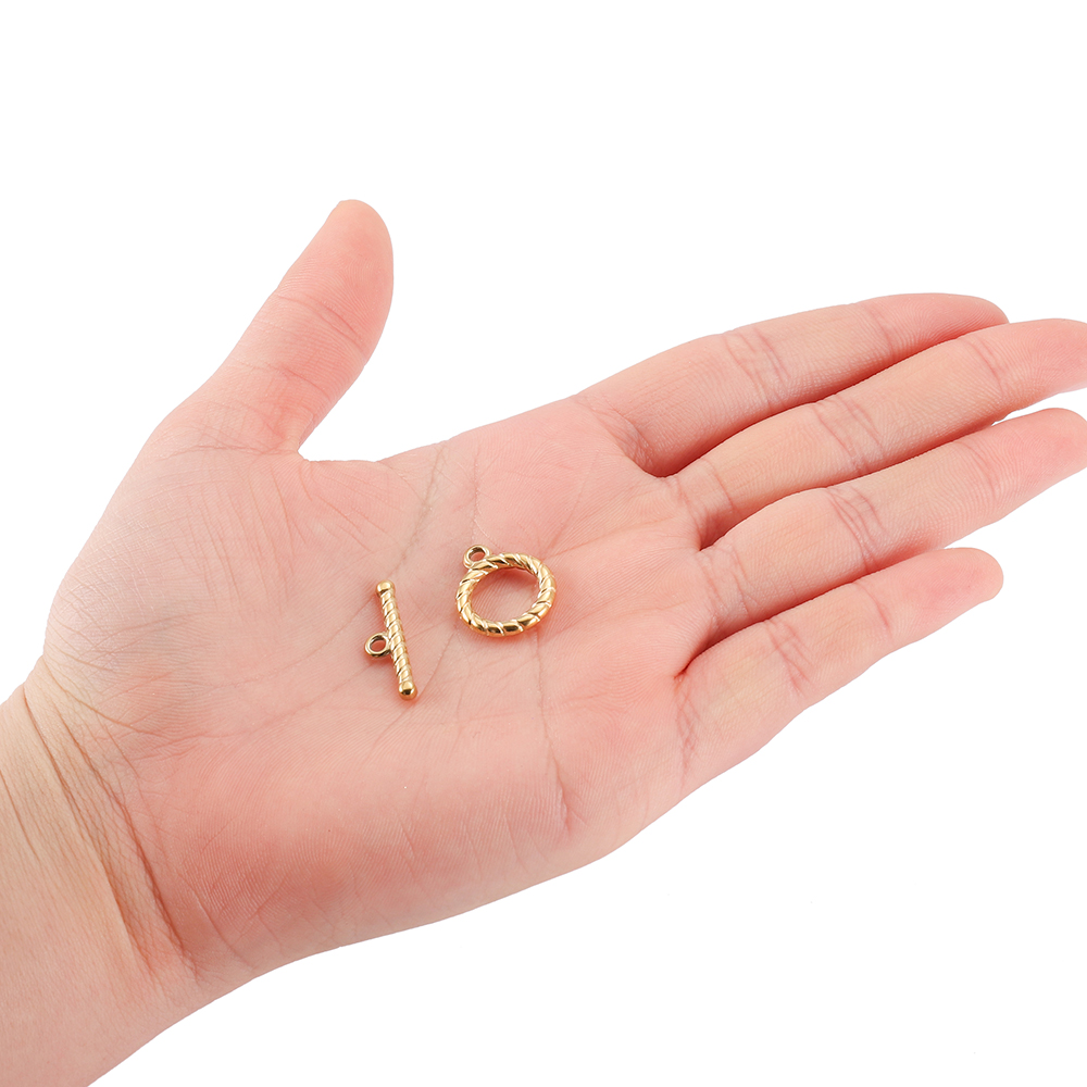 ステンレス鋼の留め金,高品質の16のスタイルの日曜大工のコネ - Toggle Clasp Gold のレビューと価格