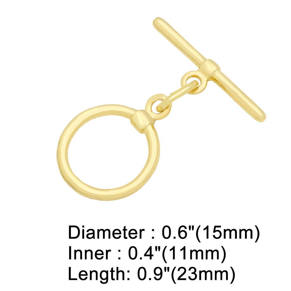 OCESRIO トレンディなトグルラウンドクラスプジュエリー - Toggle Clasp Gold のレビューと価格