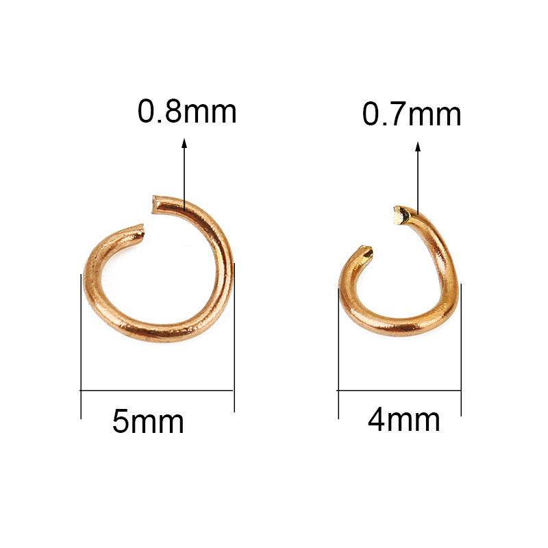100個入り ローズゴールドメッキ ステンレス製 オープンジ - Jewelry Making Jump Rings のレビューと価格
