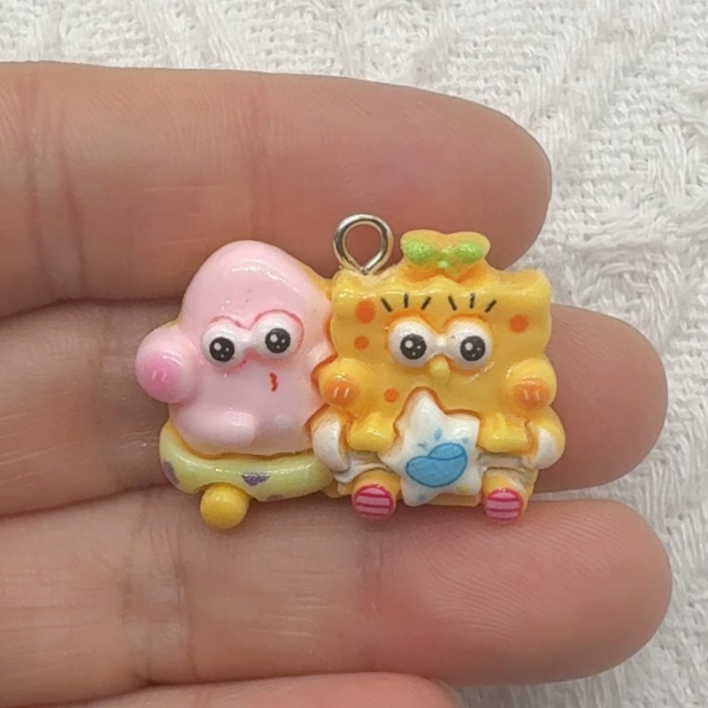 10個入り漫画風樹脂ペンダント、DIYジュエリー製作イヤリン - Jewelry Making Resin のレビューと価格