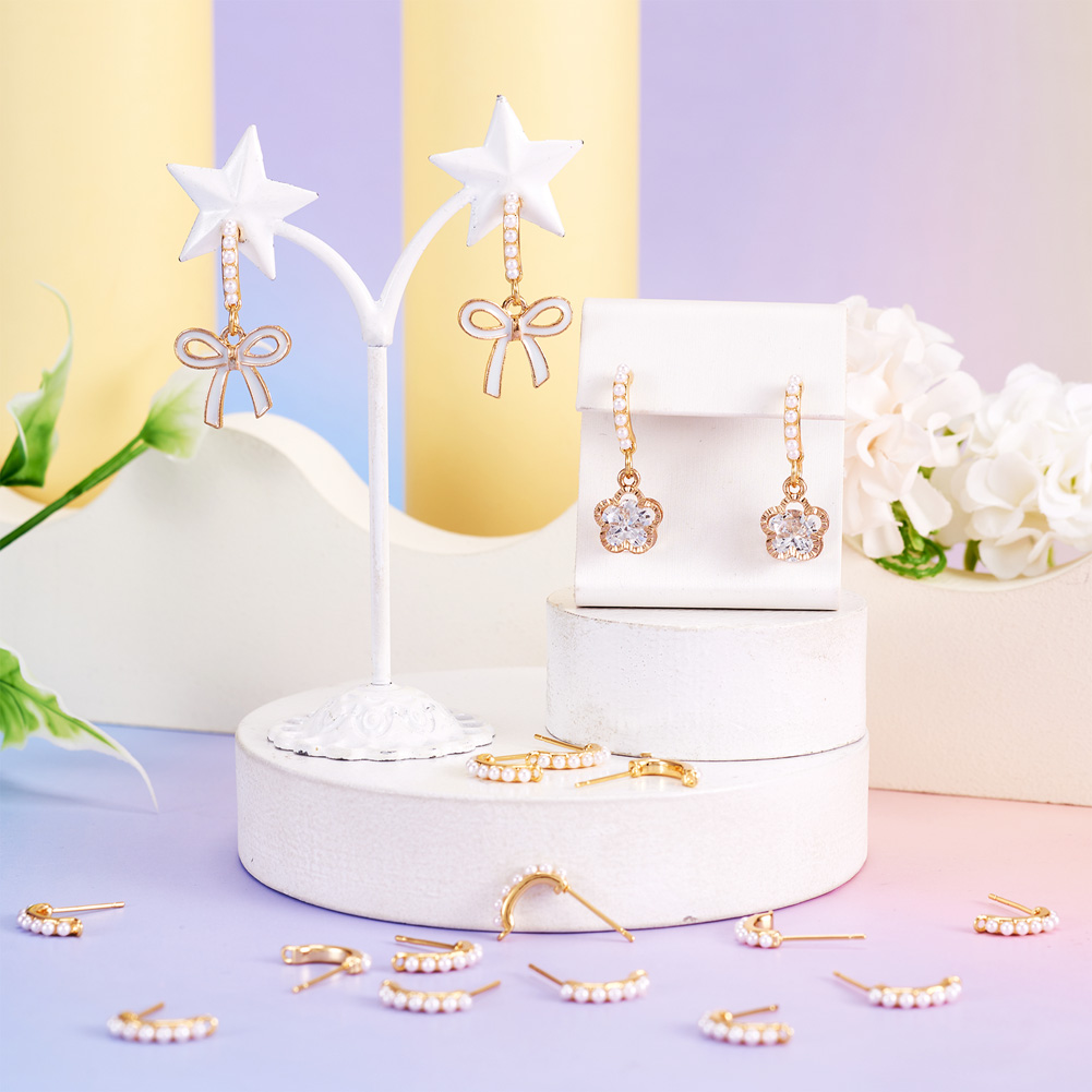 30個入り真鍮製スタッドピアス金具、ABSプラスチック製イミ - Jewelry Making Set のレビューと価格