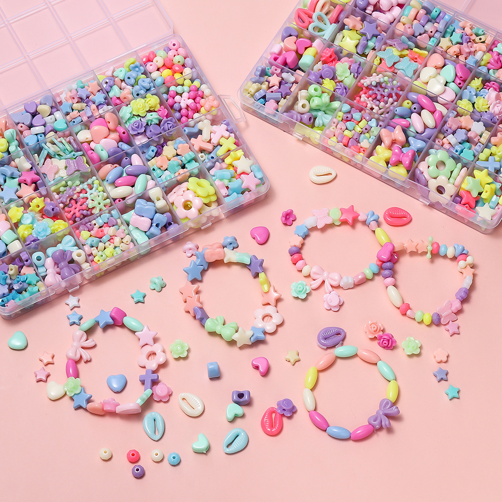1箱 カラフルアクリルポニービーズ スクエアレタークレイスペ - Jewelry Making Set のレビューと価格