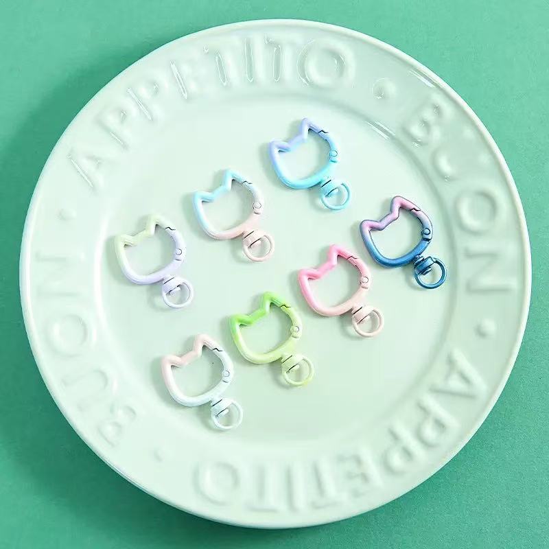 5-10 個グラデーションかわいい猫クラスプ開閉可能なコネク - Jewelry Making Articles のレビューと価格
